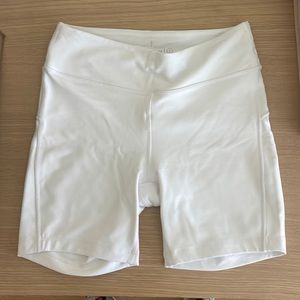 Outdoor voices white biker shorts (small)